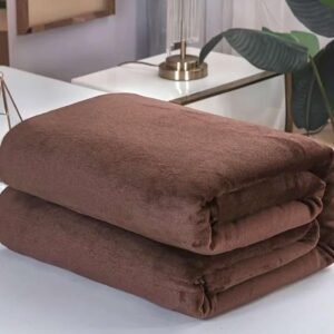 Κουβέρτα Fleece – Υπέρδιπλη 220x240cm –καφέ